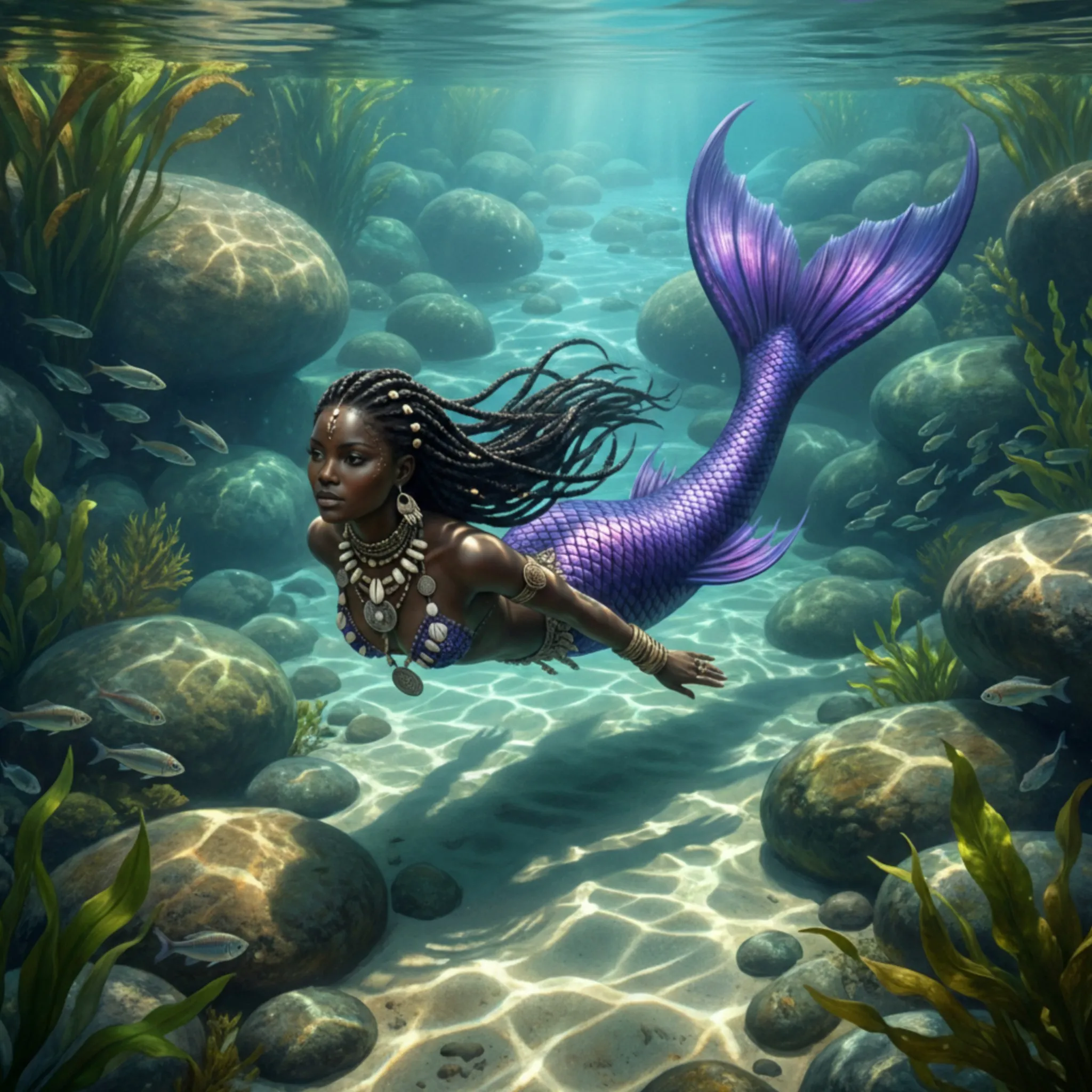 Swimming in a river